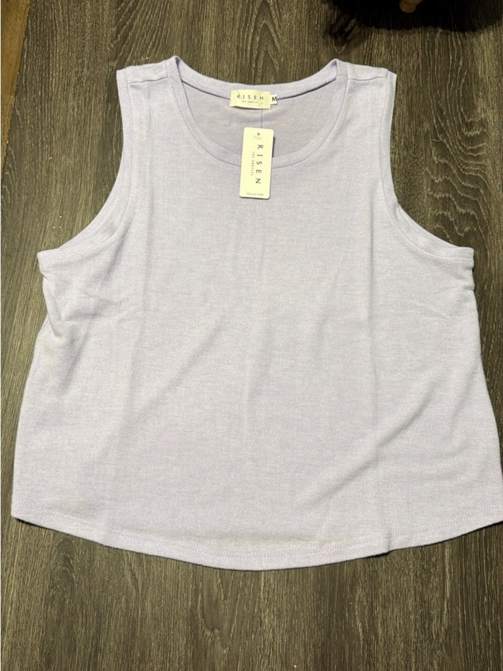 RISEN Women’s Lavender Ribbed Tank Top - Sleeveless Knit